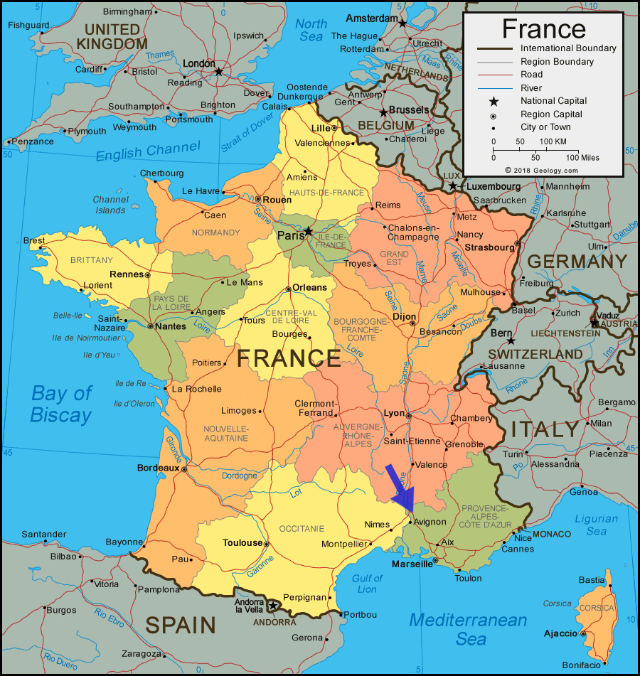 map of France