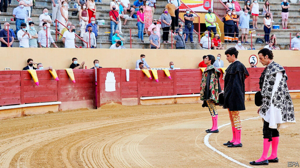 bullfight in Spain during Covid
