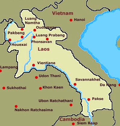 Map of Laos