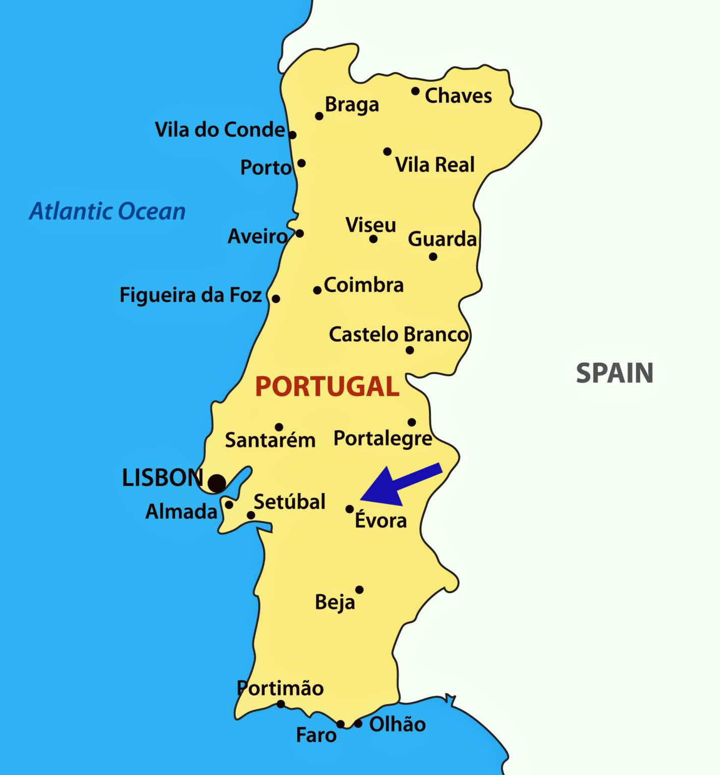 map of portugal showing evora        
        <figure class=