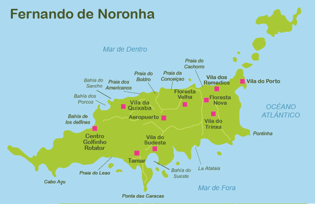 Map of Fernando de Noronha