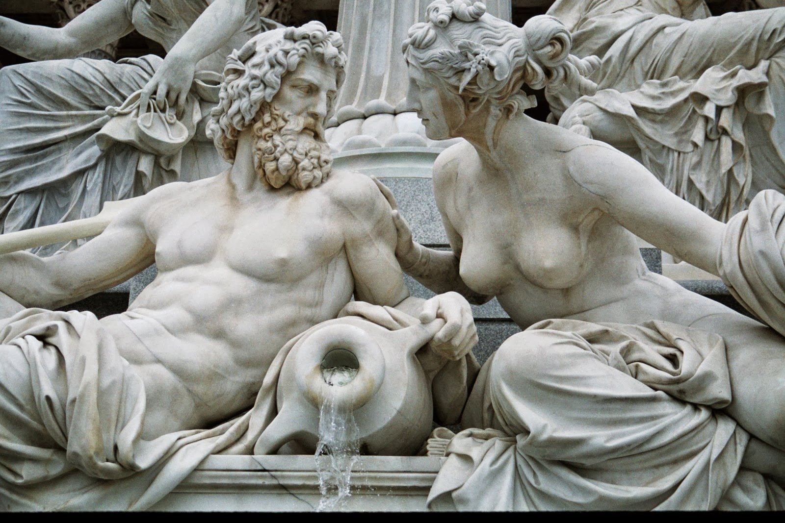 Zeus and his lover sculpture