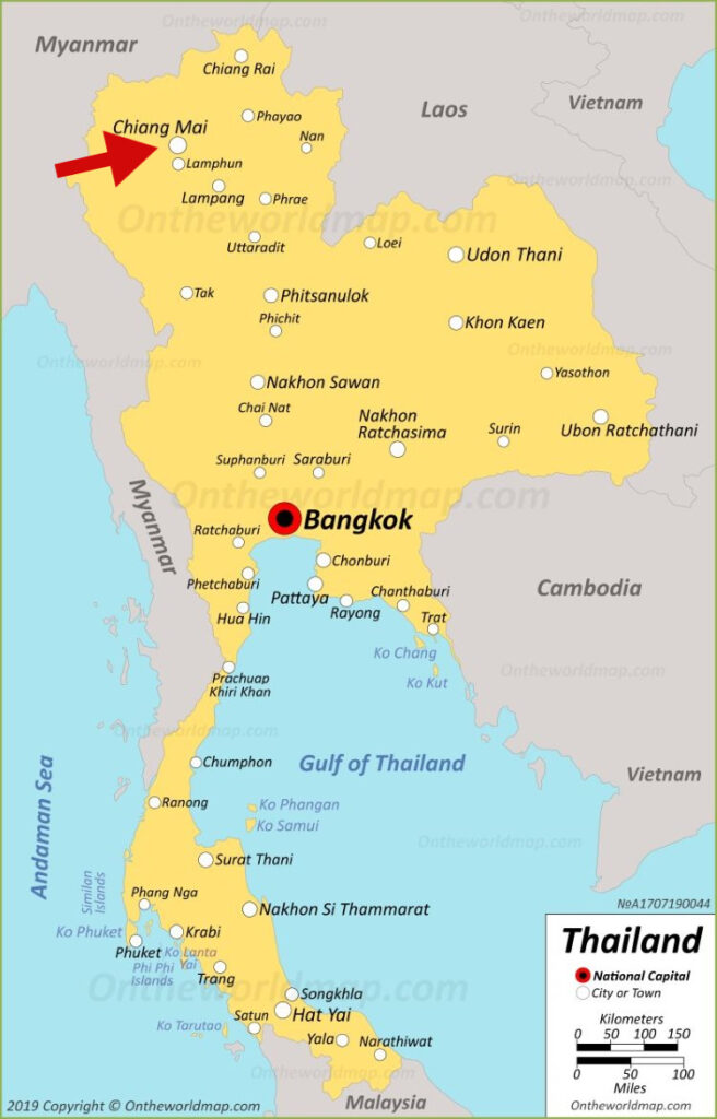 map of Thailand