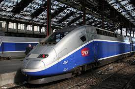 photo of TGV train from CDG to Avignon