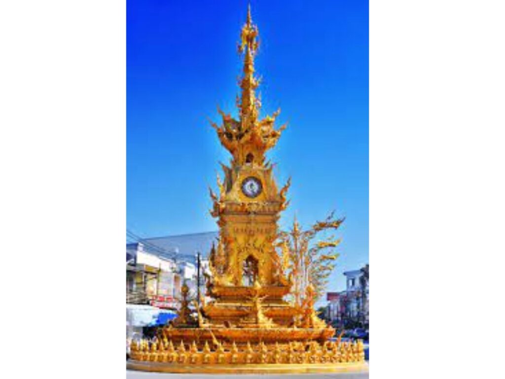 Photo of the Golden Clock Tower, Chiang Rai, Northern Thailand