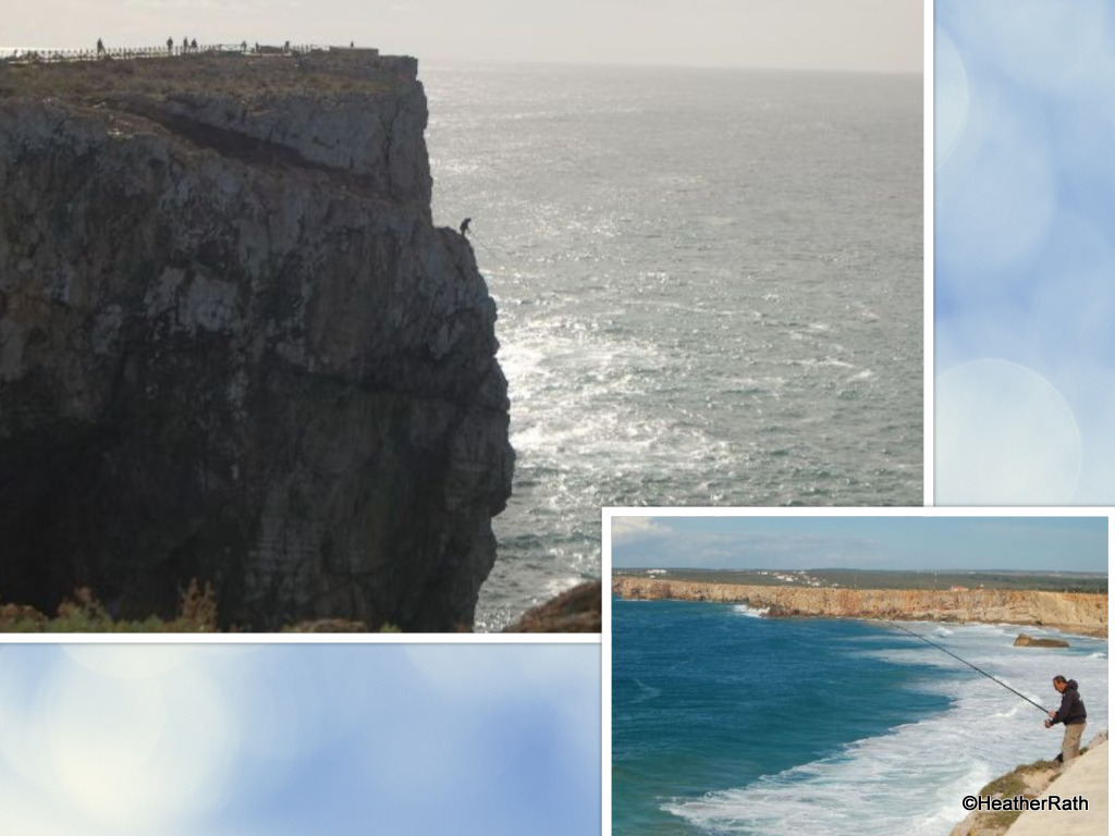 fishing from a cliff is one of the things to do in the Algarve