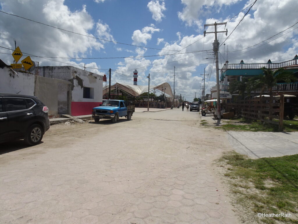 Downtown El Cuyo - all roads are hard sand