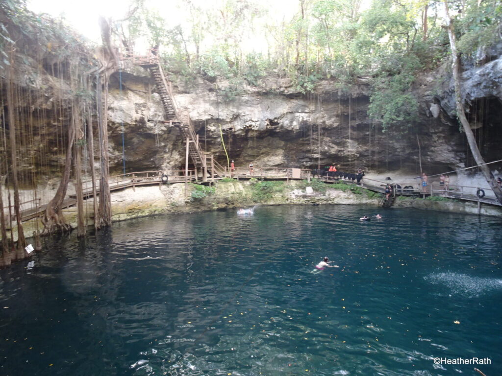 X-Canche Cenote is often not too crowded. Among the amazing Valladolid day trips - only 30 min away.