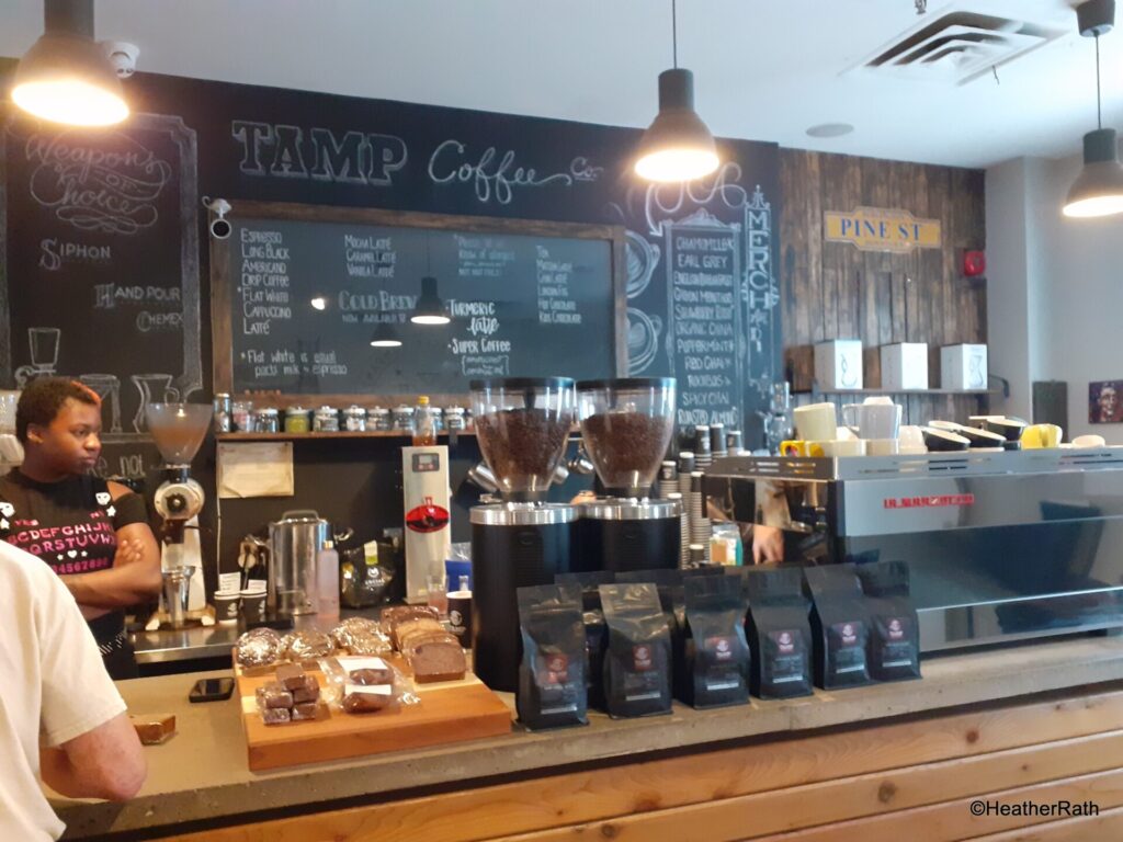 Tamp Coffee menu board - one of the best coffee in Burlington Ontario