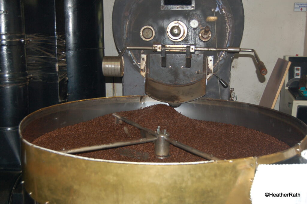 Roasting the coffee