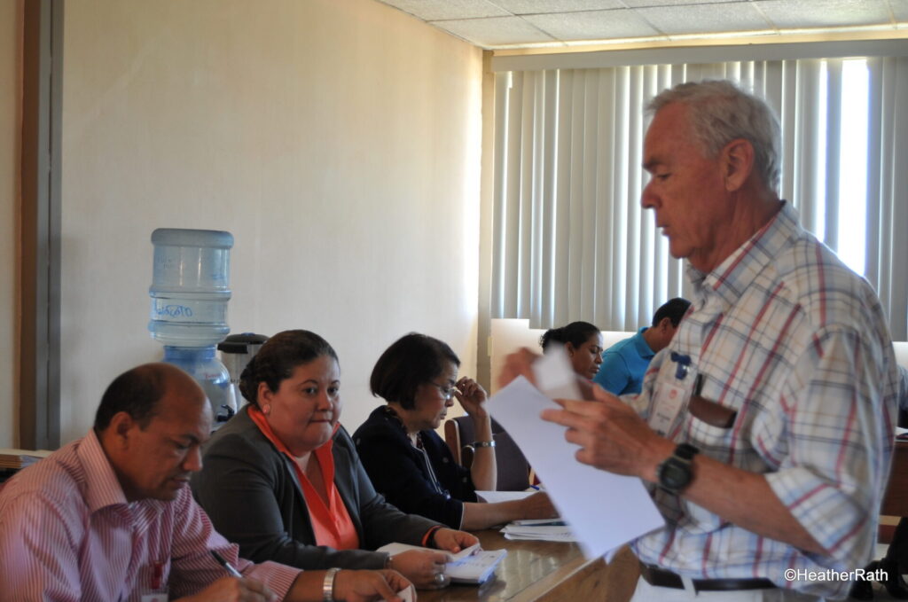 Norm conducting a teacher training workshop.