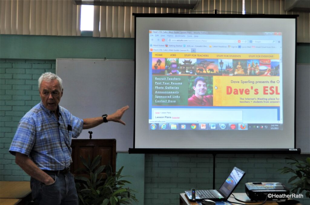 Norm conducting a teacher training workshop