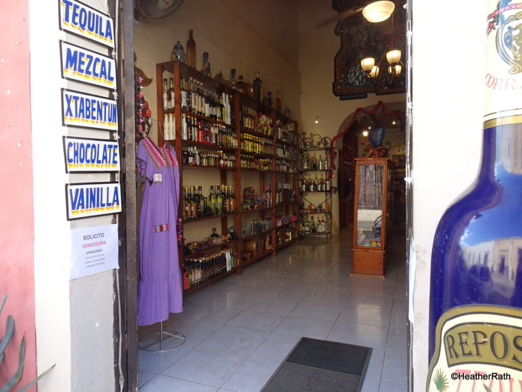 pic of tequila and mazcal shop