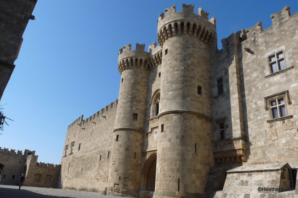 Sightseeing Of Rhodes. Grand masters Palace in Rhodes old town, Rhodes  island, Dodecanese Islands, Greece Stock Photo