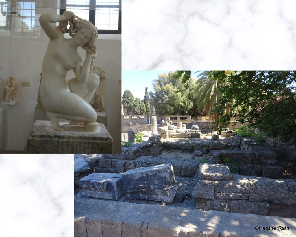 Temple of Aphrodite with a model of the original statue of Aprodite