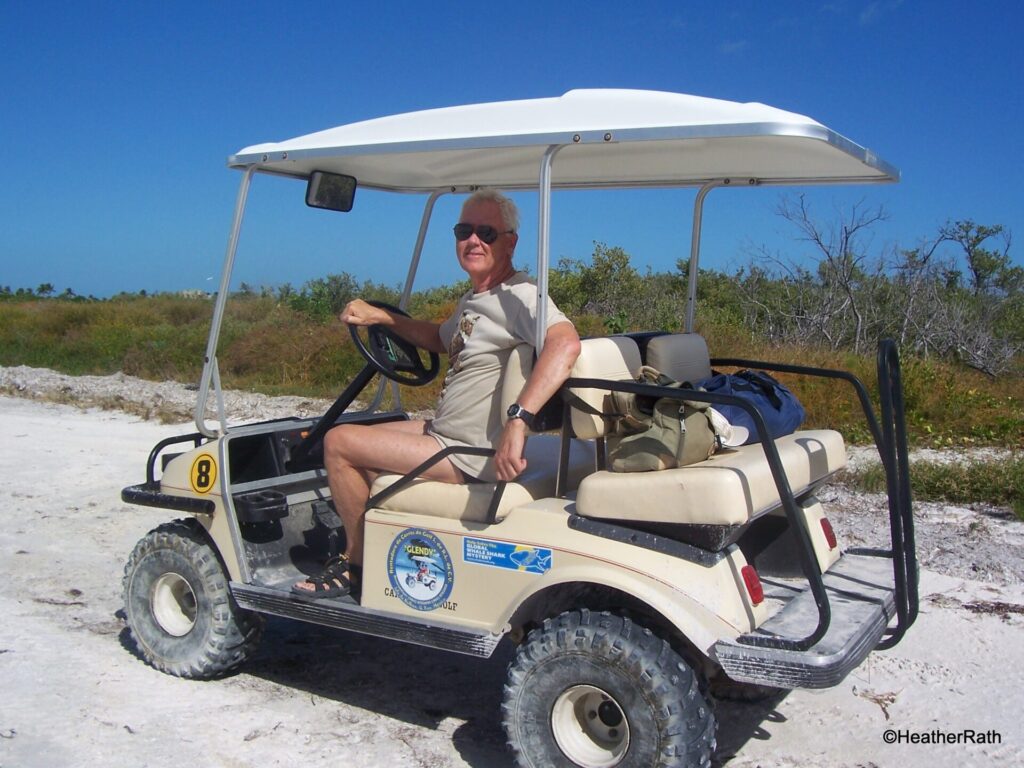 image exploring Holbox by golf cart