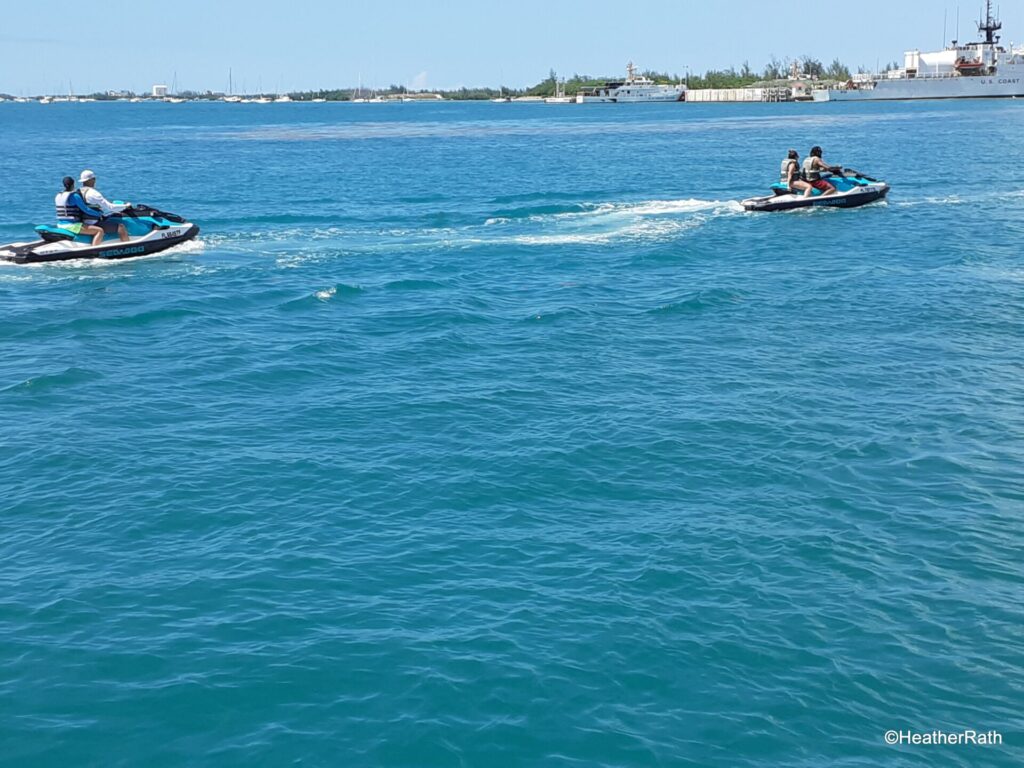 Skidooing across the bay