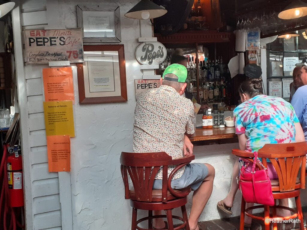 Crowded bar at Pepe's 