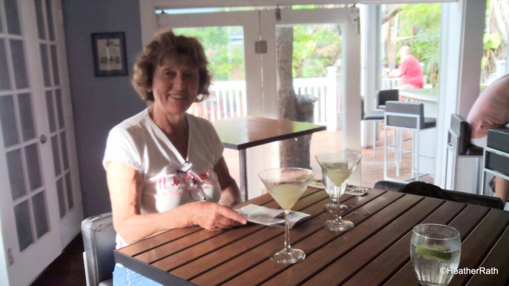 Heather enjoying Key Lime martinis