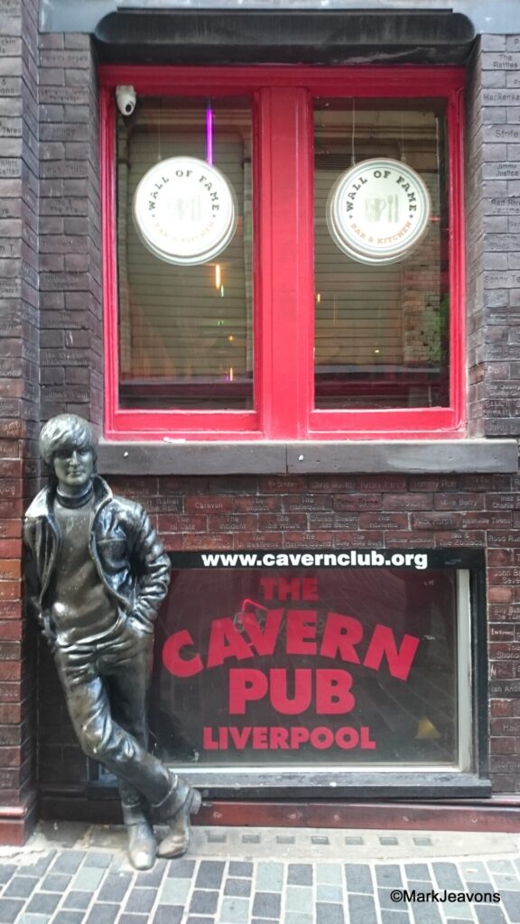 the Statue of John Lennon outside the Cavern Pub across the street from the Cavern Club