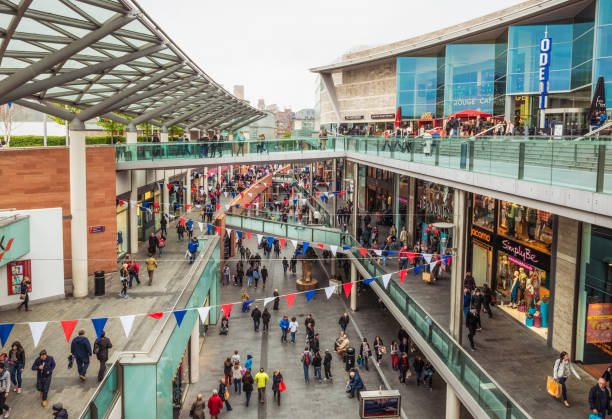 people shopping at Liverpool One in Liverpool city centre