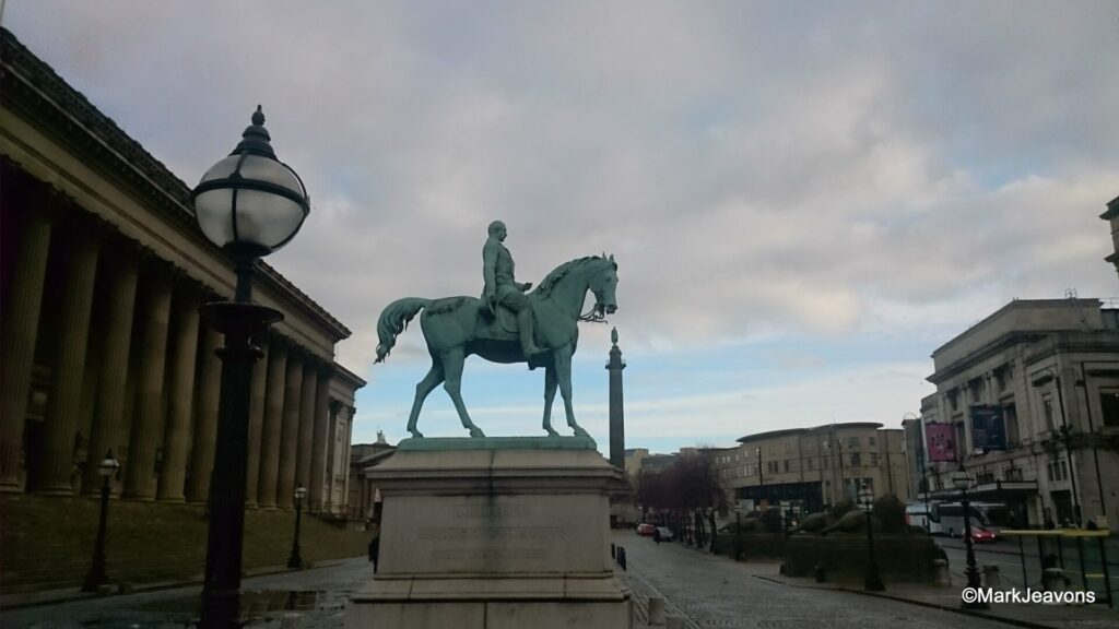 Statue of Prince Albert (husband of Queen Victoria) outside St, George's Hall