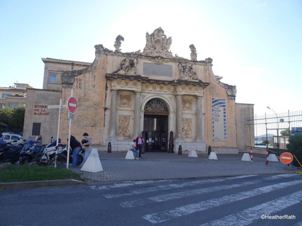 photo of the National Marine Museum - a magnificant building with sculptued facade.