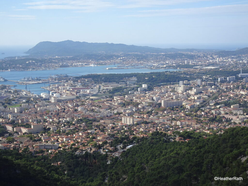 A View from the top on Mont Faron overlooking the city of Toulon France