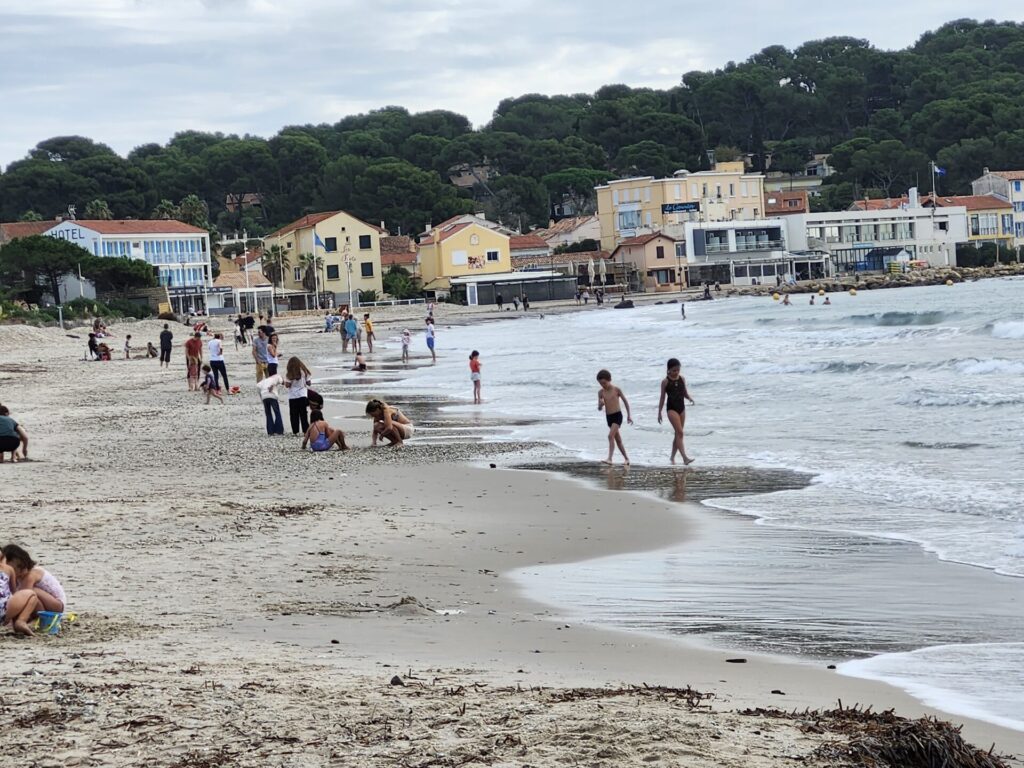 the beach at Les Sablettes