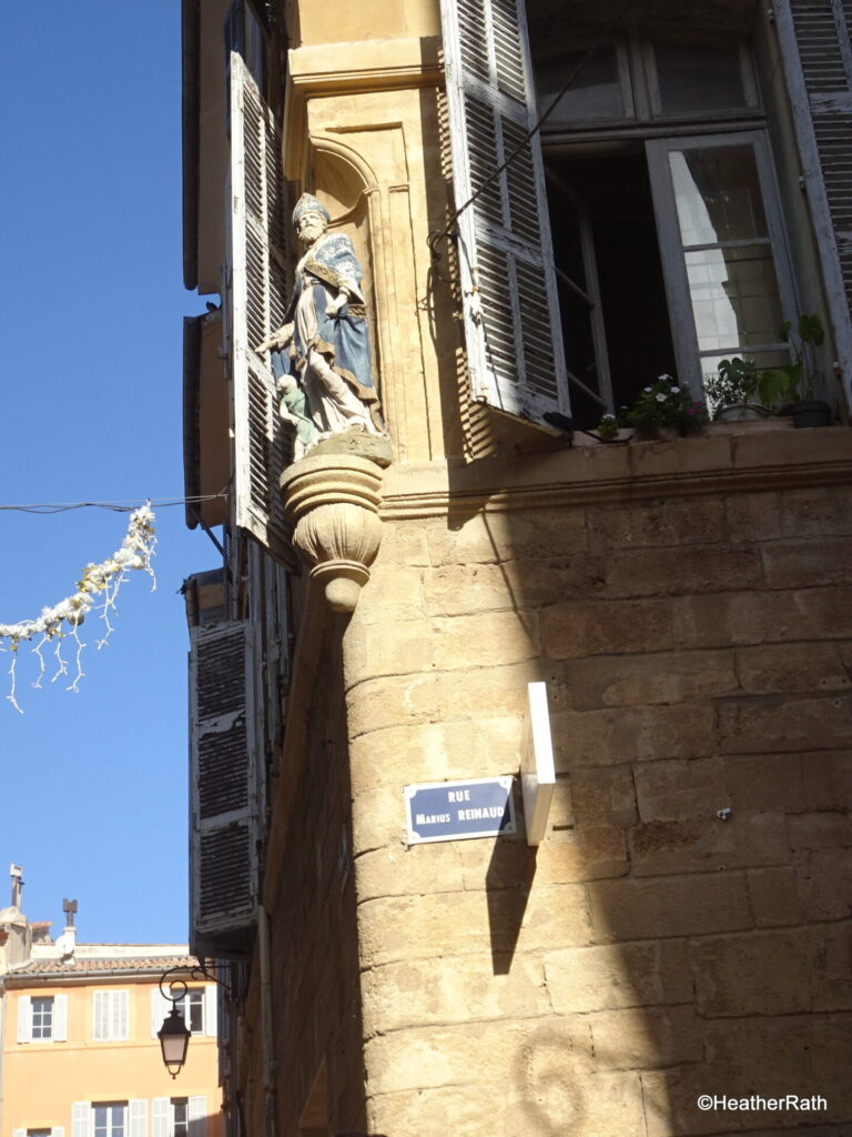 Oratoires are inset to many older buildings and represent small shrine for the inhabitants