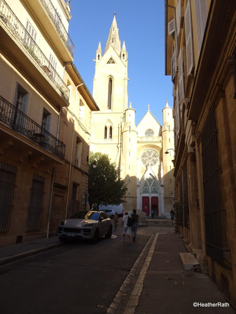 exterior view of the Eglise Saint-Jean de Malte -contemplate here as you spend a day in Aix en Provence