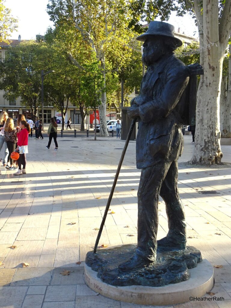 Statue of Paul Cezanne, a hometown boy