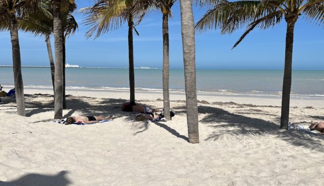 Beach scene in Progreso Yucatan