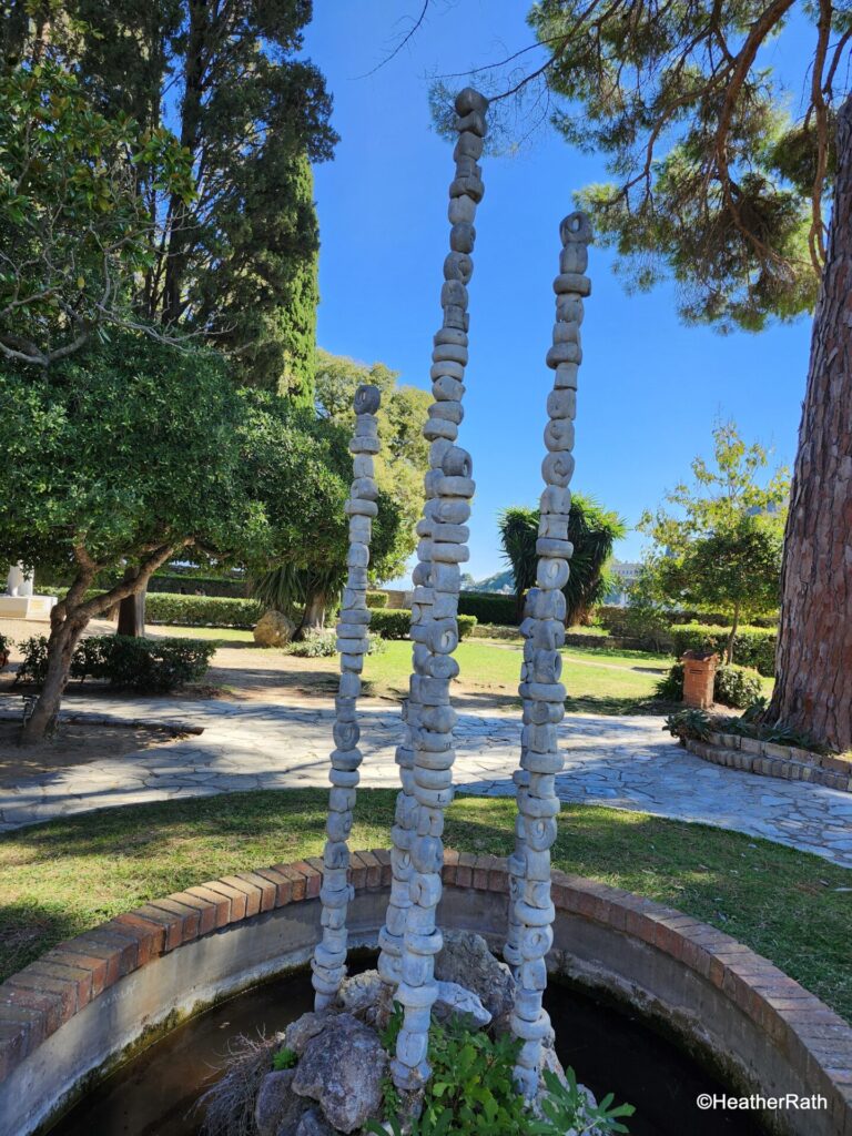 abstract art in the Boschetto Gardens 