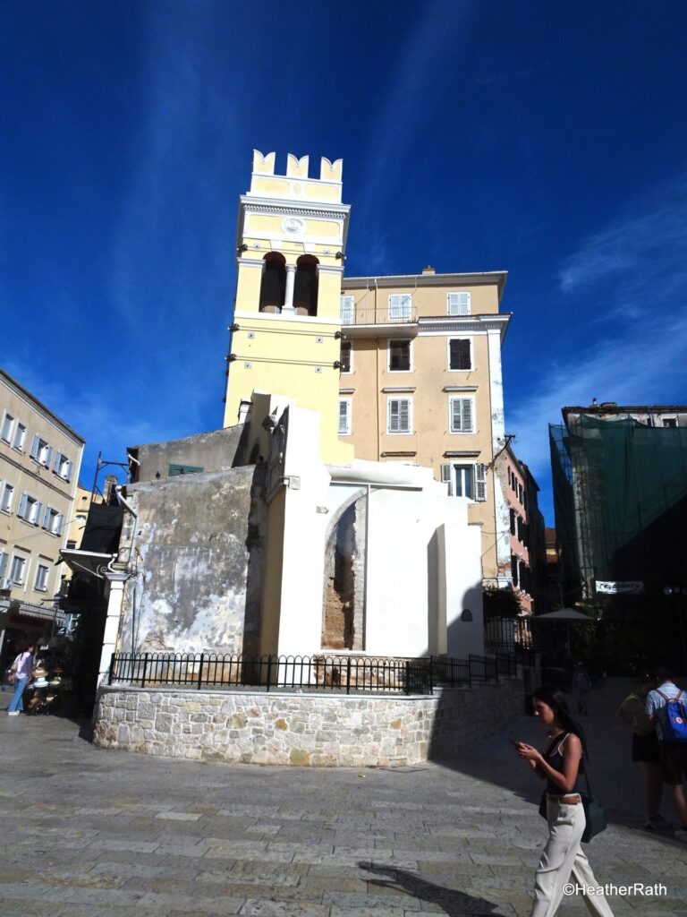 Church of the Annunziata with only the bell tower remaining