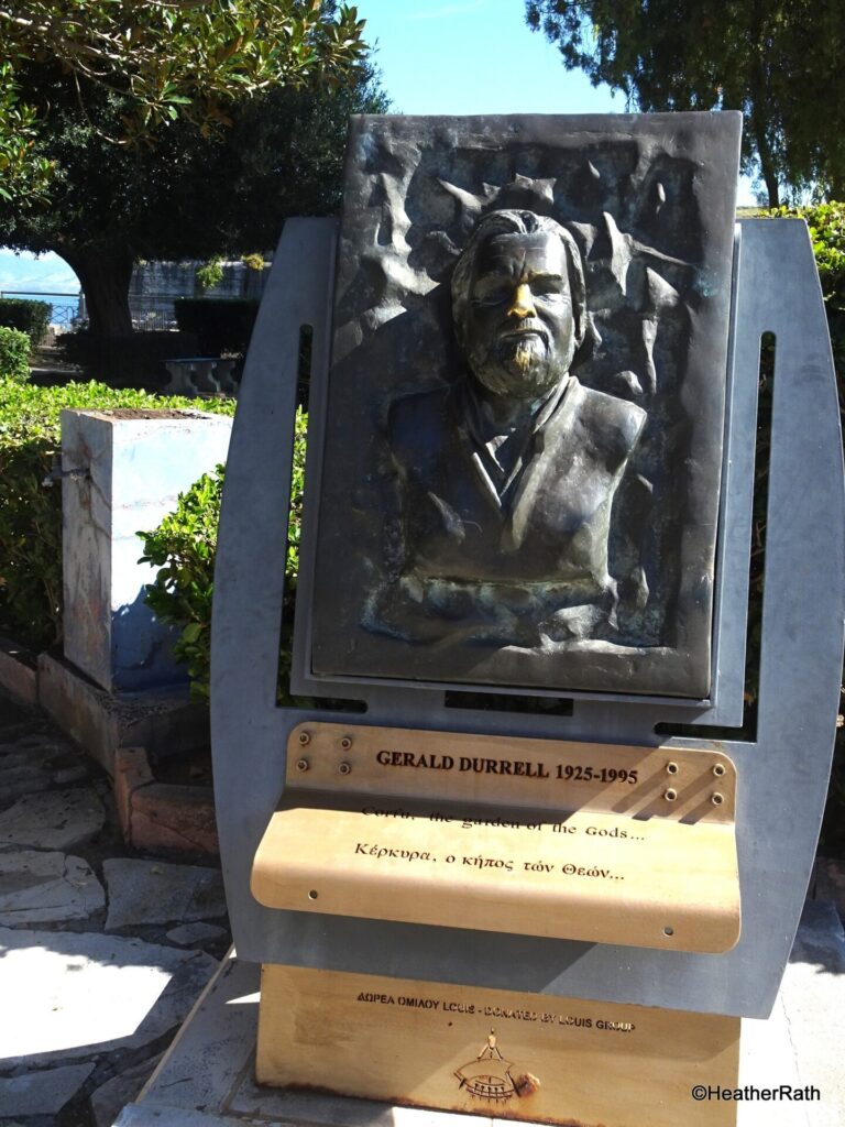 Bas relief of naturalist/writer Gerald Durrell