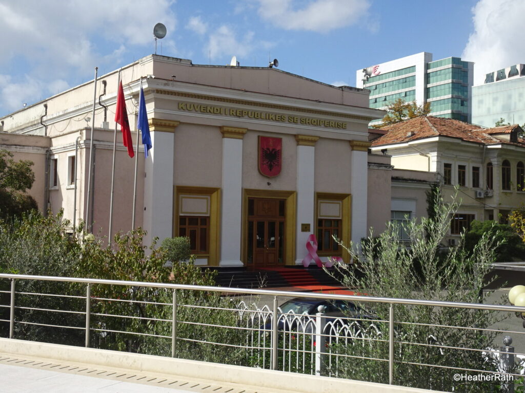 photo of the Parliament Building of Tirana Albania