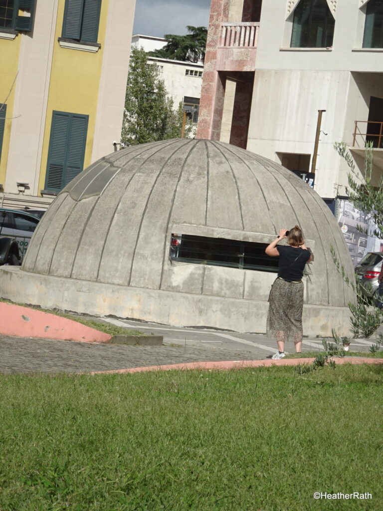 photo on one of the bunkers in Tirana Albania